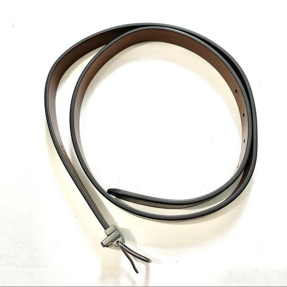 Designer COACH Belt Gun Metal Buckle Mahogany Brown Leather Cut Fit (org $175) 