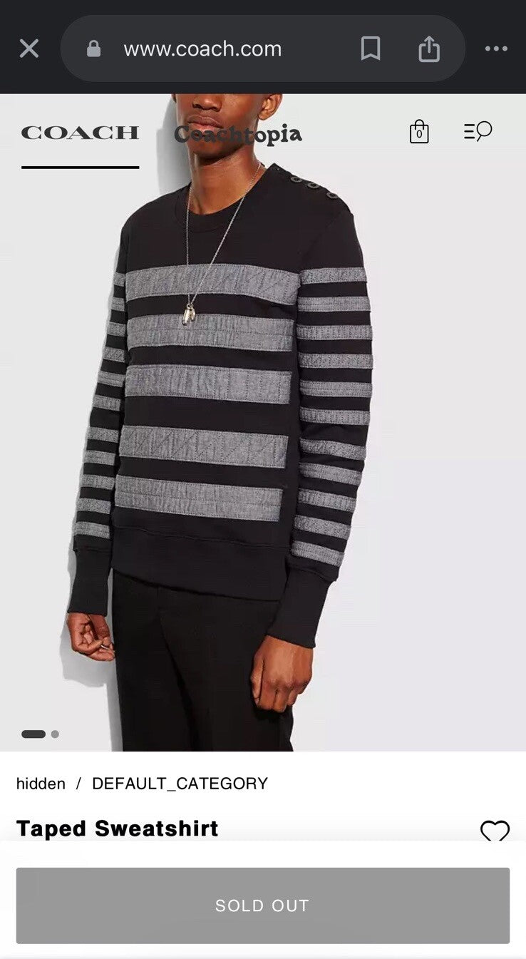 COACH Designer Runway Collection Crew Neck Sweater Limited Edition Size M ($450)