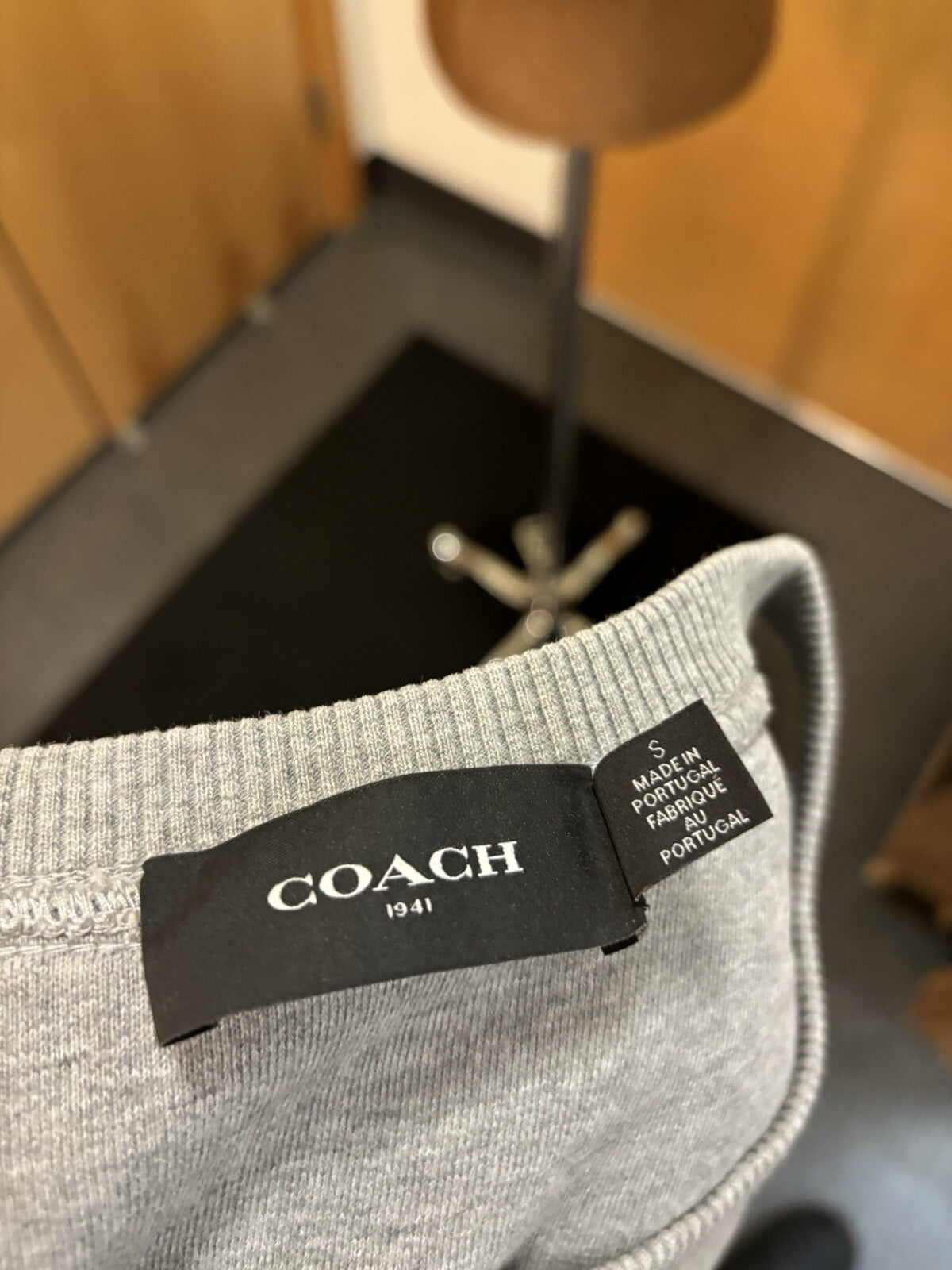 COACH Light Grey Planet Sweatshirt Embroidered Patch Runway Collection ($350)