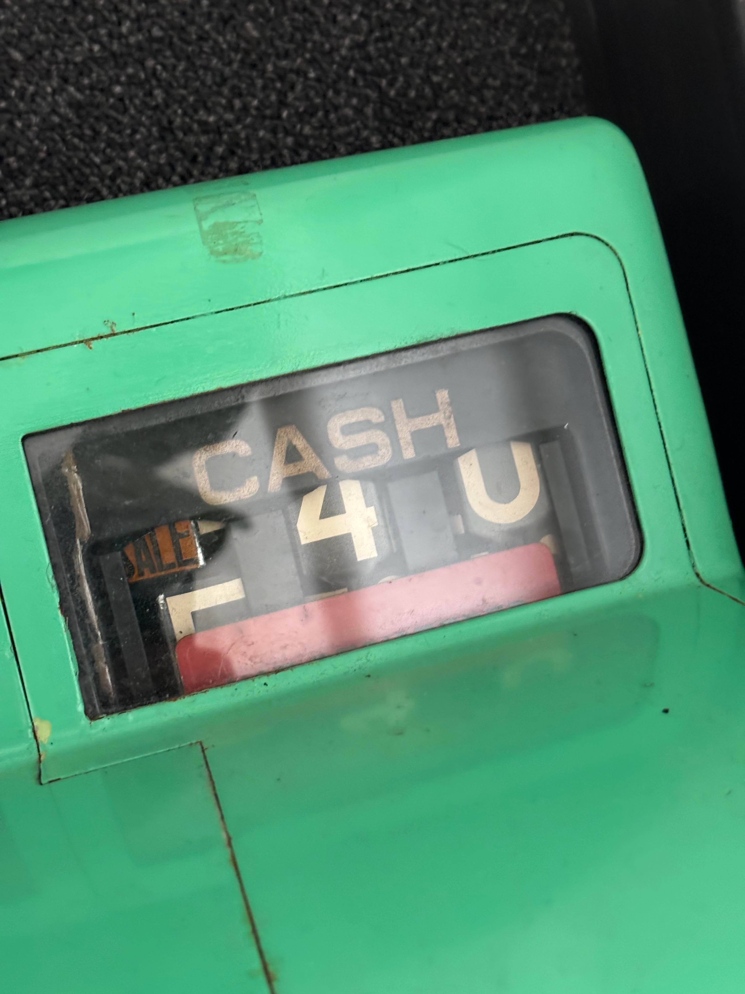 1951 VINTAGE National Cash Register Retro Green Manual Typer Register Mid Century NCR