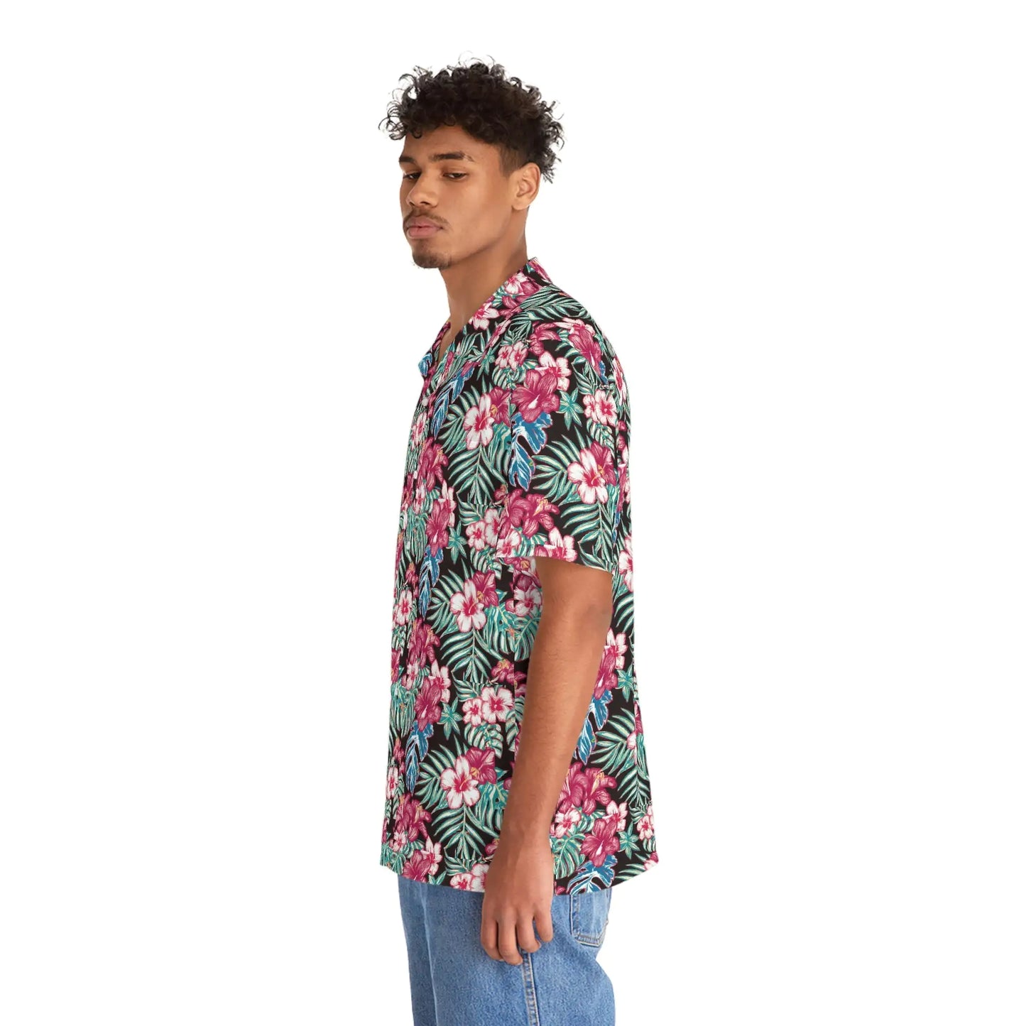 TROPICAL BLOOM // button tee