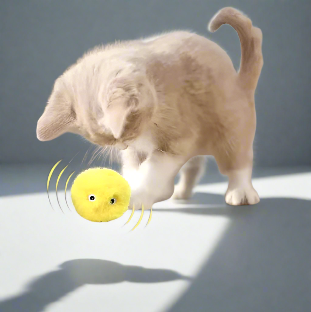 LUNARPAW ORB // plush electric catnip training toy