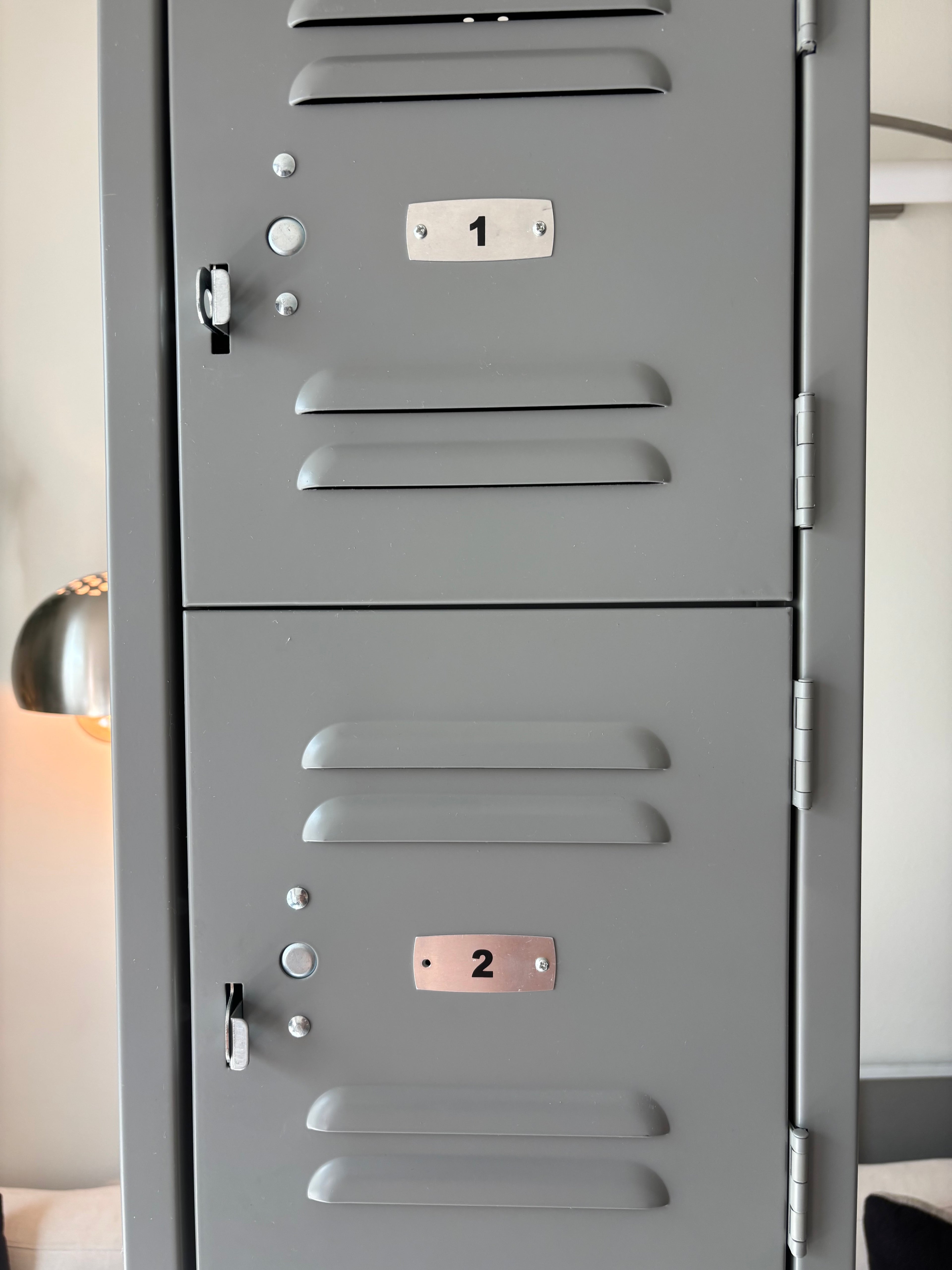 INDUSTRIAL Grey/Gray 6 Door Metal Locker Storage Cabinet 77.4” Tall