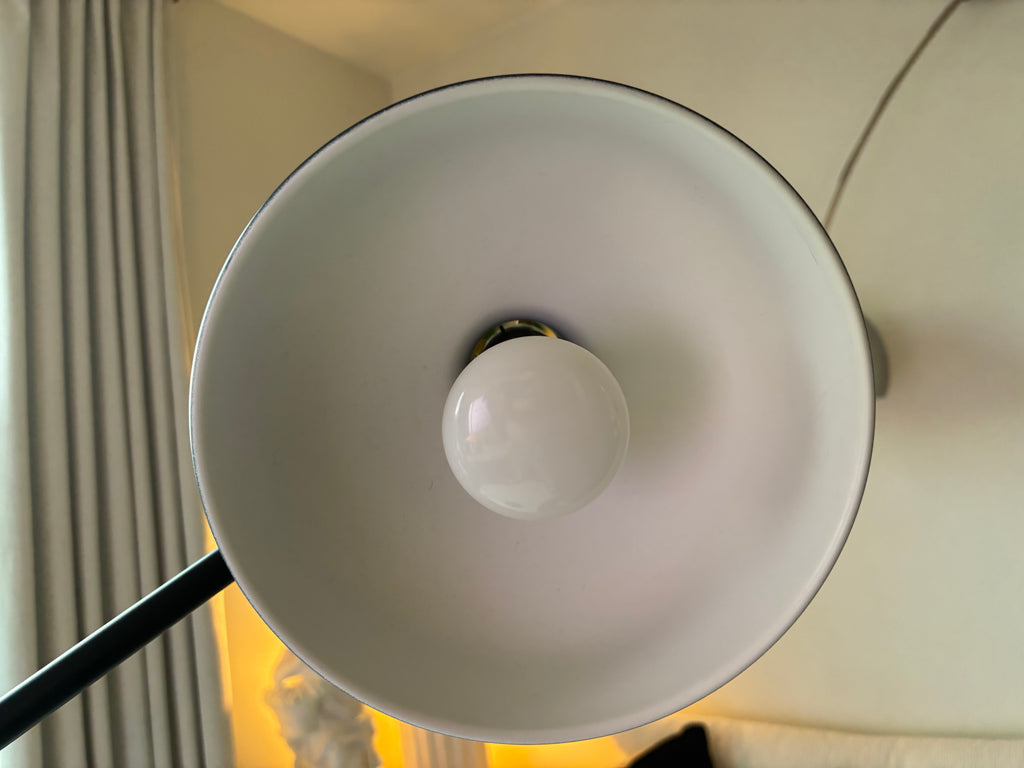 IKEA RANARP Floor Reading Lamp Black Brass Adjustable Industrial Task Light