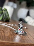VIVIENNE WESTWOOD Medium Orb Necklace Silver Crystal Icon (org $595)