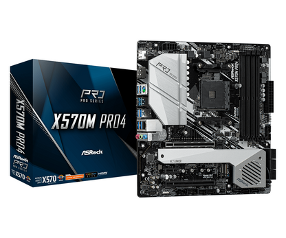 ASRock X570M Pro4 Micro ATX AM4 Motherboard PCIe 4.0 DDR4 Tested Working