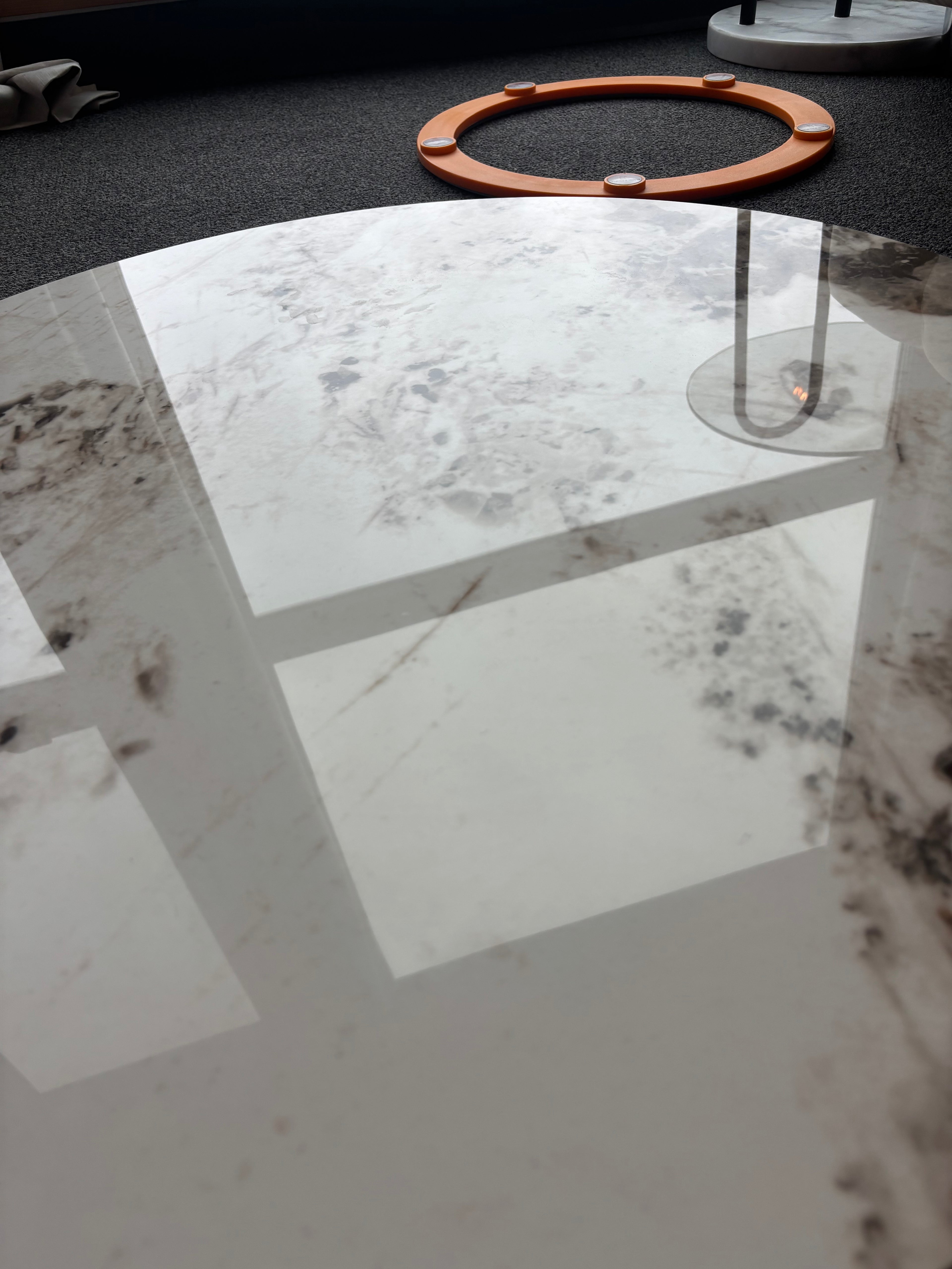 Marble 31” inch Spinning Turn Table Lazy Susan Table Serving Tray