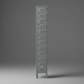 INDUSTRIAL Grey/Gray 6 Door Metal Locker Storage Cabinet 77.4” Tall