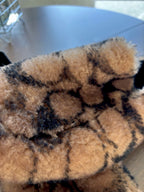 Rare New COACH Runway Shearling/leather Signature C slipper Driver (org $350)