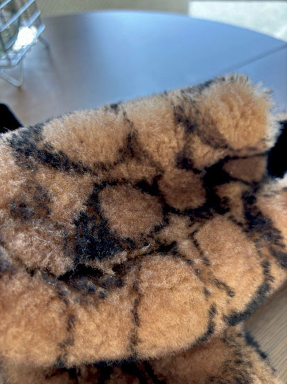 Rare New COACH Runway Shearling/leather Signature C slipper Driver (org $350)