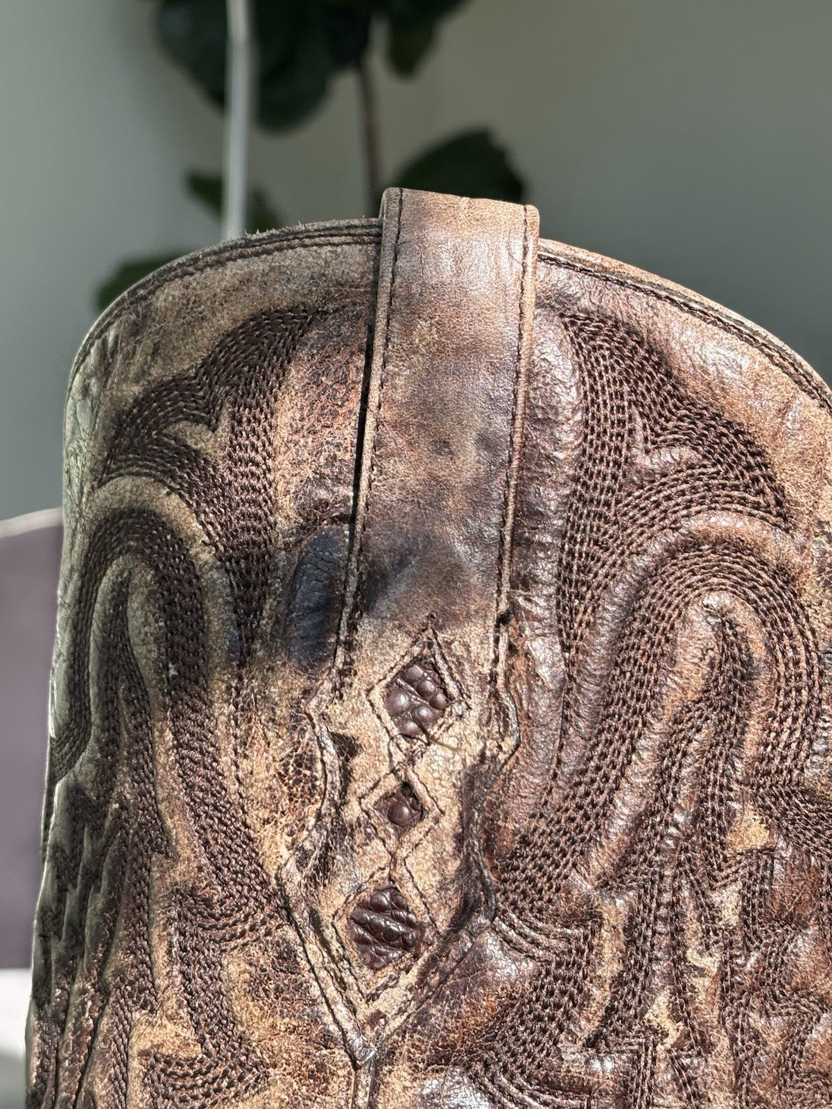 CORRAL® Mens Brown Exotic Alligator Inlay & Embroidered Western Boots (org $360)