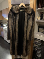 VINTAGE Mink Denver & Salt Lake Duplers Luxurious Long Brown Fur Coat Pockets XL
