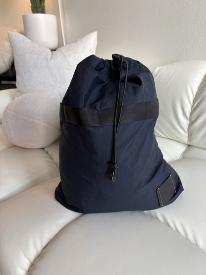 NWT Men COACH Runway Coat Poncho & Travel Bag Set Black/ Navy Size L (org $795)