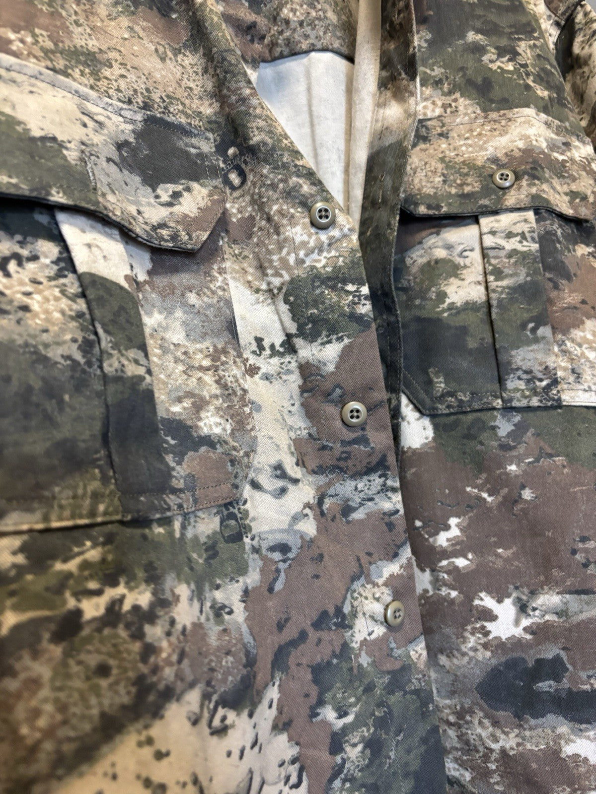 CABELA’S Camo Button Up Heavyweight Cotton Hunting Outdoor Shirt Men XL(org $95)