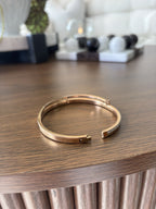 SWAROVSKI “Fresh” Bangle White Crystals Rose Gold Tone Plated Size S (org $150)