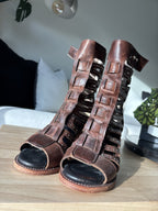 STEVEN BAKER Freebird Heals Boots Zip Belted Shoes Studs Rivets (org $350)