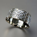 COACH Signature C Wide Bangle Bracelet Silver Plated Monogram Vintage 2000s
