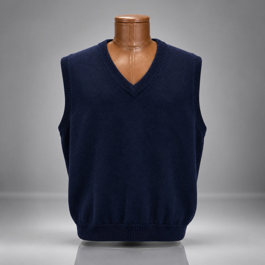 PENDLETON Vintage 1998 Sweater Vest Navy Blue V-Neck 100% Lambswool Wool NWT -XL