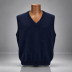 PENDLETON Vintage 1998 Sweater Vest Navy Blue V-Neck 100% Lambswool Wool NWT -XL