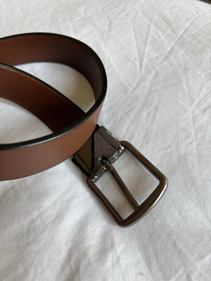Designer COACH Belt Gun Metal Buckle Mahogany Brown Leather Cut 32 (org $175) ￼