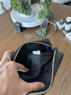 MICHALE KORS Leather Crossbody Bag Purse Zip Black/Gold Chain Strap (org $258)