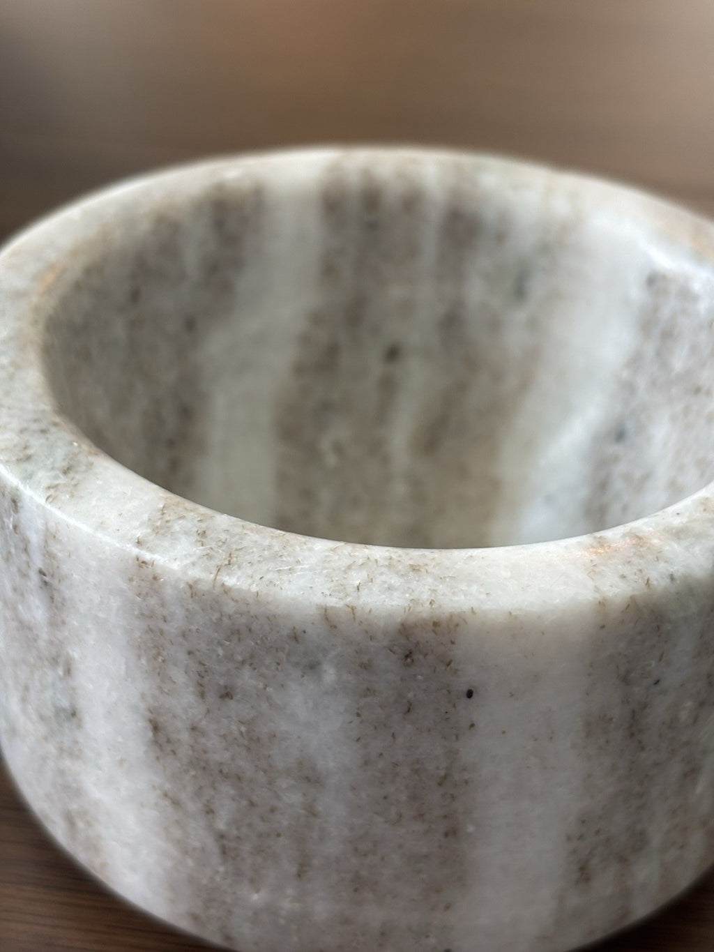 HEARTH & HAND Magnolia Marble Decorative Bowl Catchall Grey/White Stone Accent