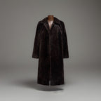 PETER HAHN 1990’s Llama Alpaca Brown Fur Coat Long Jacket Vintage (org $1300)