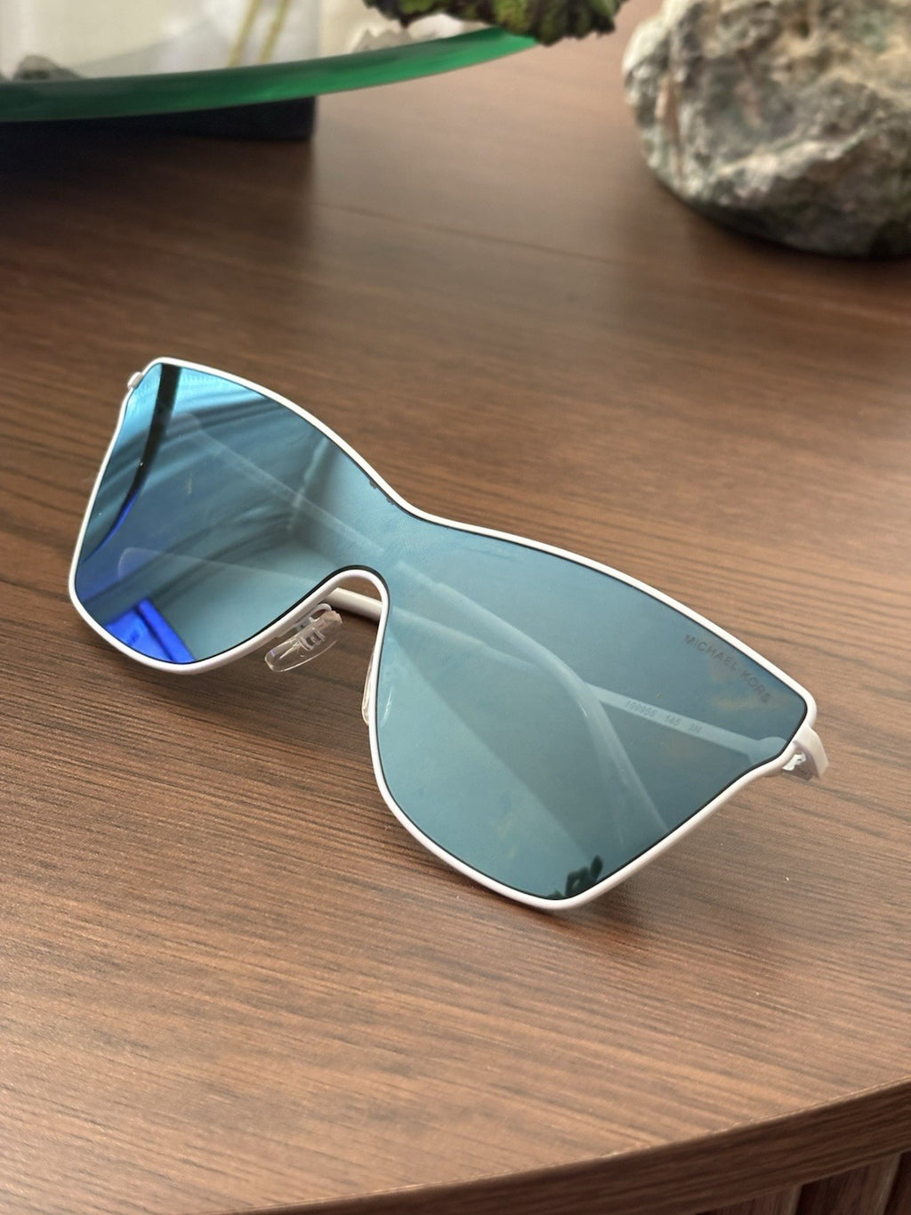 MICHAEL KORS Butterfly Shield Larissa Sunglasses MK1063 Blue/White (org $225)