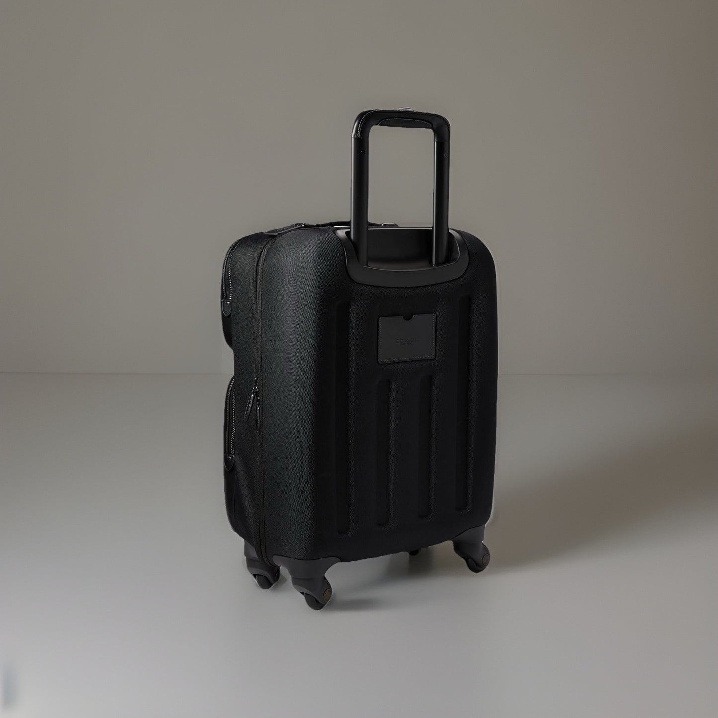 COACH Designer Logo Luggage/ Carry On Roller Wheeled Travel Bag Black (org $795)