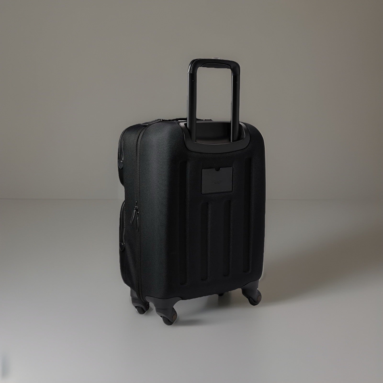 COACH Designer Logo Luggage/ Carry On Roller Wheeled Travel Bag Black (org $795)