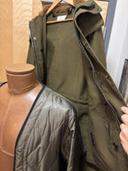 COACH Runway Shearling Lined Parka Jacket Coat Fur Hood Green/Olive (org $2650)
