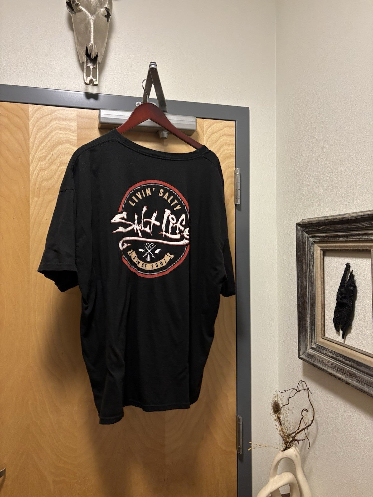 SALT LIFE Vintage Black T Shirt Short Sleeve Nautical Logo Graphic Mens Size 2X