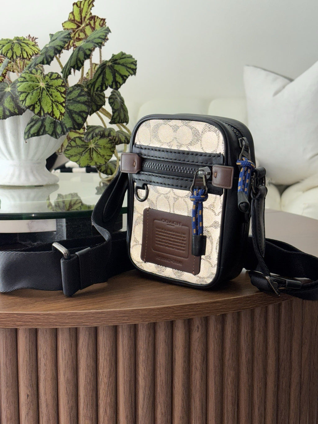 COACH Designer Reflective Signature C Crossbody “Dylan 10” Travel Bag (org $350)