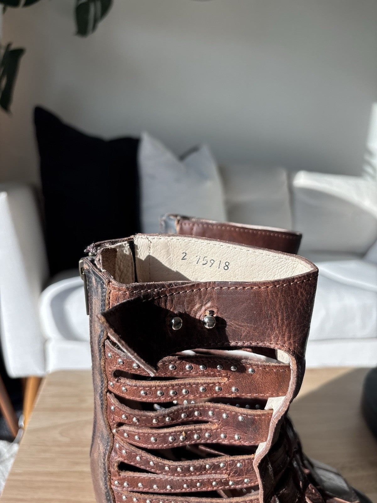 STEVEN BAKER Freebird Heals Boots Zip Belted Shoes Studs Rivets (org $350)