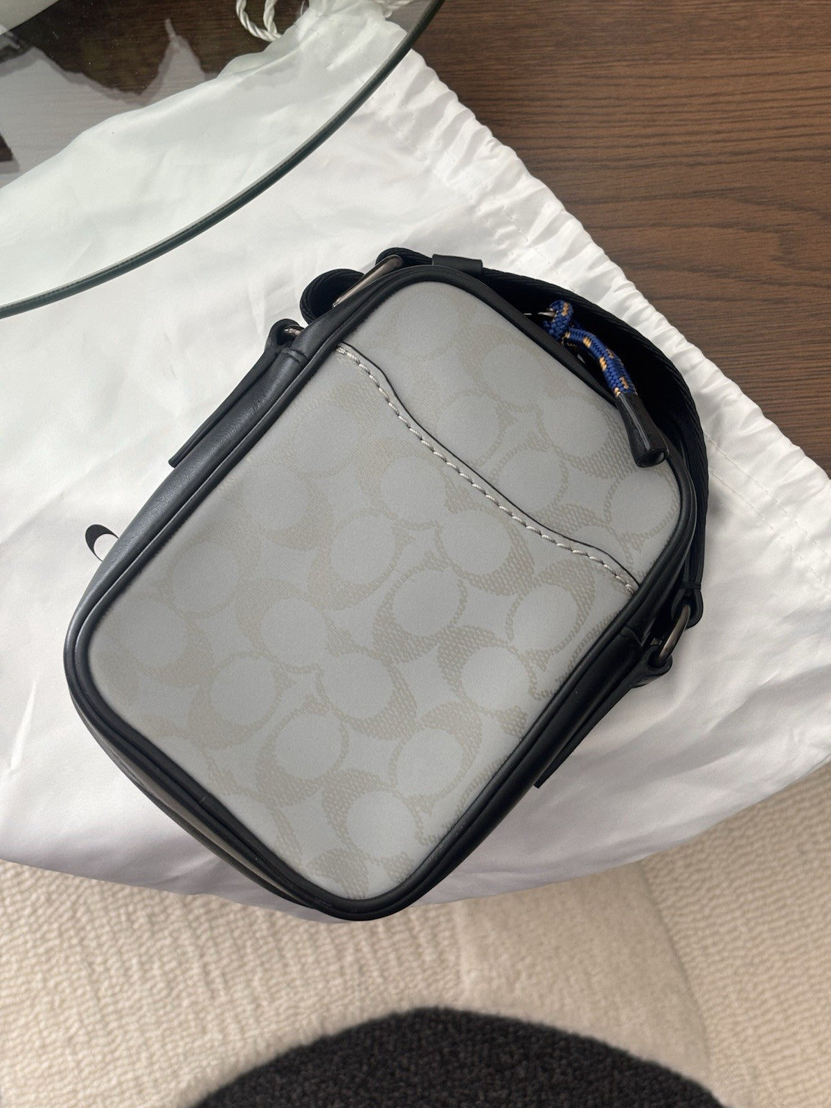 COACH Designer Reflective Signature C Crossbody “Dylan 10” Travel Bag (org $350)