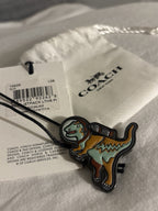 RARE COACH 1941 Space Rexy Jetpack Pin Metal Leather Collectible Runway #10639