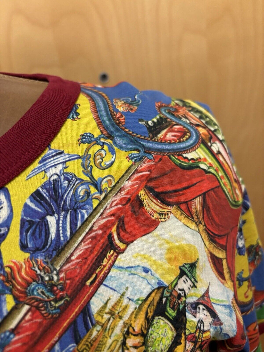 DOLCE & GABBANA Caretto Siciliano T-Shirt Multicolor Size 50 Made In Italy($845)