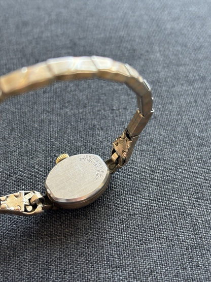 Vintage 1970’s WITTNAUER Women's Watch 10k Gold RGP Bezel Stainless Back