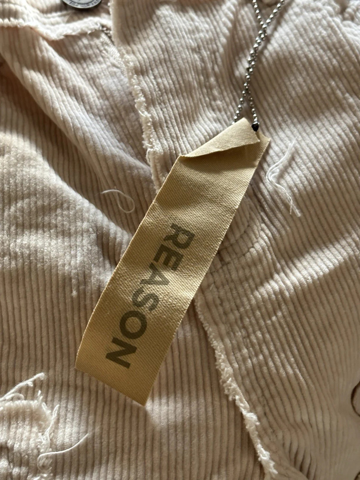 REASON Brand Beige Distress Pocket Denim Straight Fit Jean Men Size 30 (org $60)