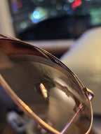 RAY-BAN Sunglasses Rose Gold Frame Pink Mirror Lens RB3025 Made Italy (org $220)