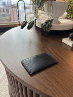 SAINT LAURENT Designer YSL Black Minimalist Cow Leather Case/Credit Card Holder