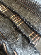 BABETTE 2006 Designer San Francisco Plaid Wool Blend Jacket Gray Zip Up Blazer