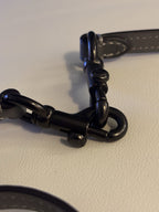 COACH Replacement Gray Leather Bag Strap Gunmetal Hardware Add On New (org $95)