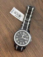 ARMITRON Quartz Men Watch WR50m Day/Date Two Tone Black Silver 41mm NWT(org $75)