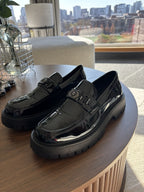 MEDUSA LOGO Designer Black Patent Finish Dress Shoe New Men Size 11 (org $685)