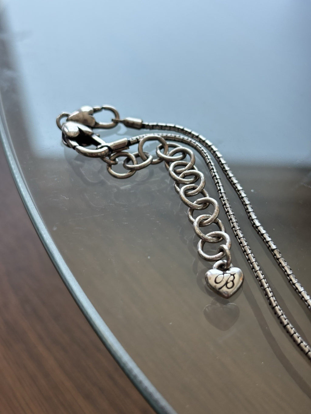 BRIGHTON “Toledo” Convertible Long Silver Crystal Adjustable Pendant Necklace