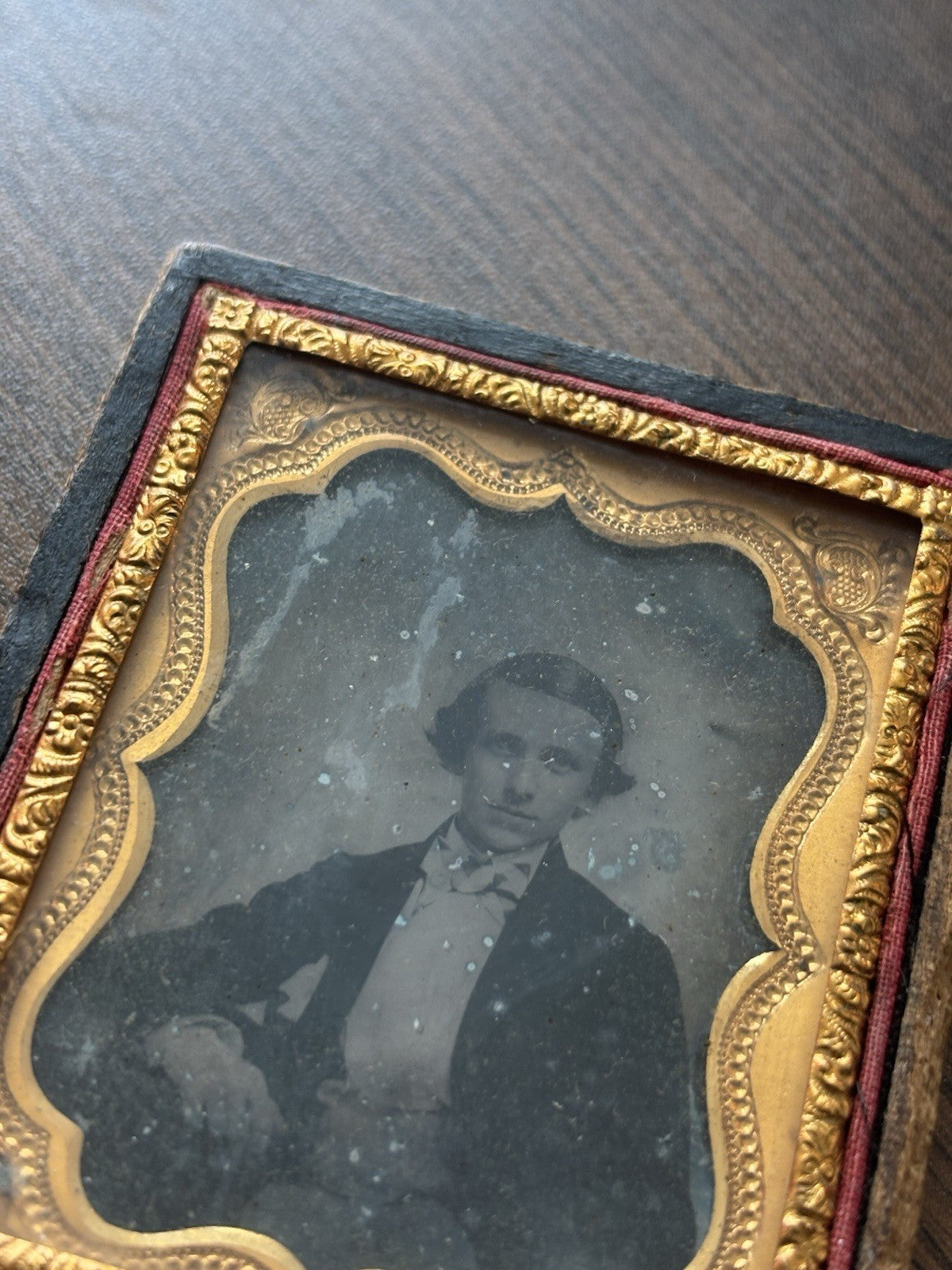 1850s Antique Victorian Gentleman Portrait Union Civil War Daguerreotype Photo