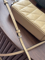 COACH Quilted Pillow Leather Crossbody Wristlet Kira Bag Hay/Yellow (Org $295)