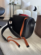 Designer COACH Rivington Backpack Rucksack Signature Leather Red/ Blk (org $595)