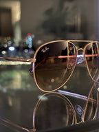 RAY-BAN Sunglasses Rose Gold Frame Pink Mirror Lens RB3025 Made Italy (org $220)